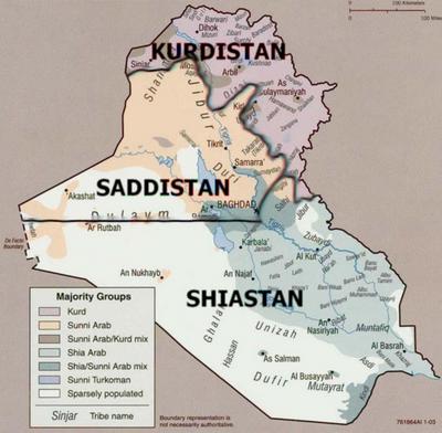 [ethnic map of iraq]